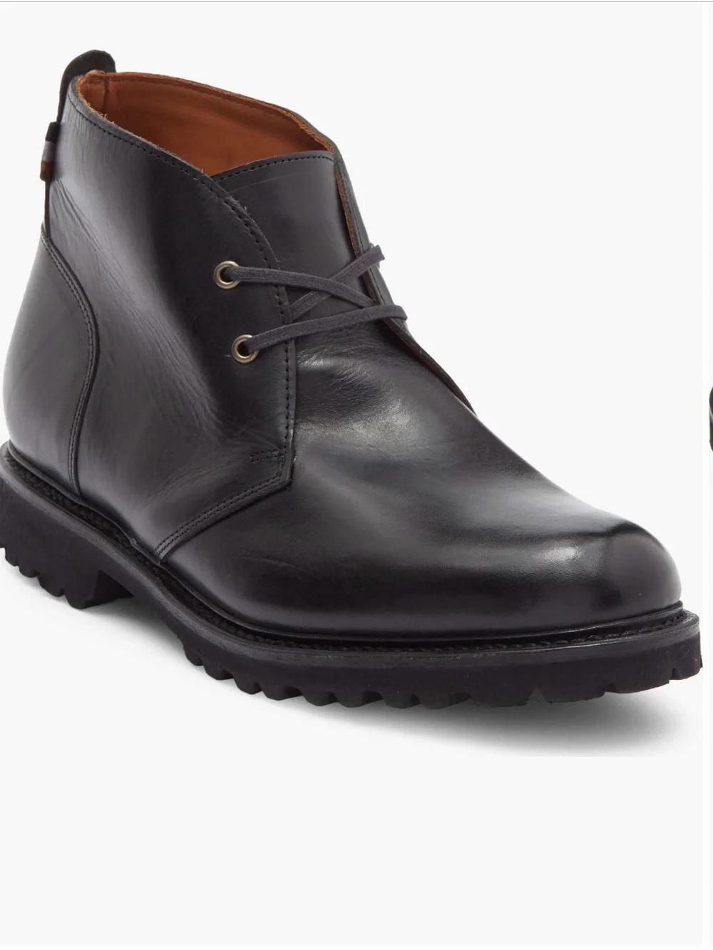 Men's Black Leather Chukka Boot - Classic Lace-Up Comfort